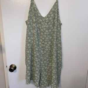Sage green flower Romper
